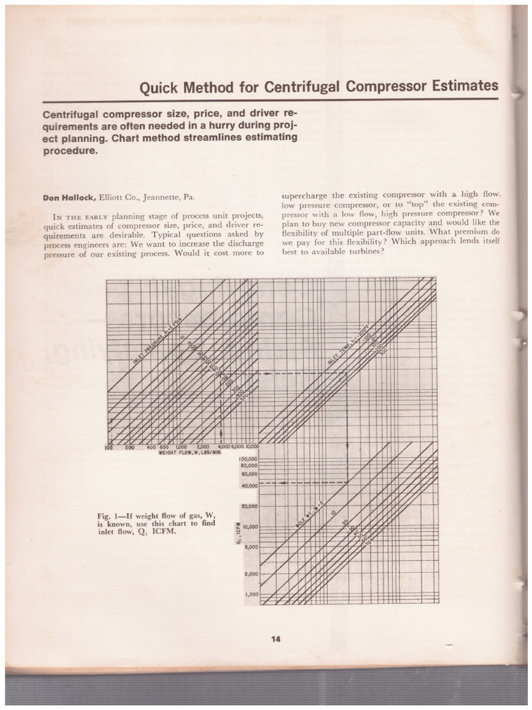 Quick Method For Centrifugal Compressor Estimates | PDF