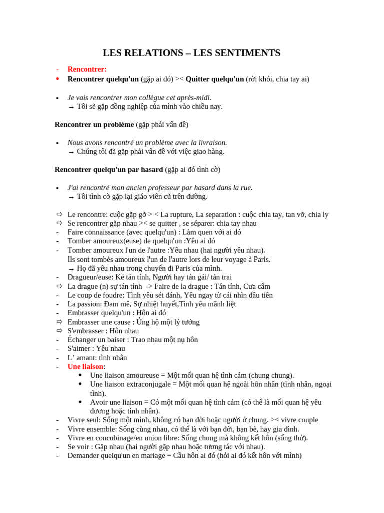 Les Relations | PDF
