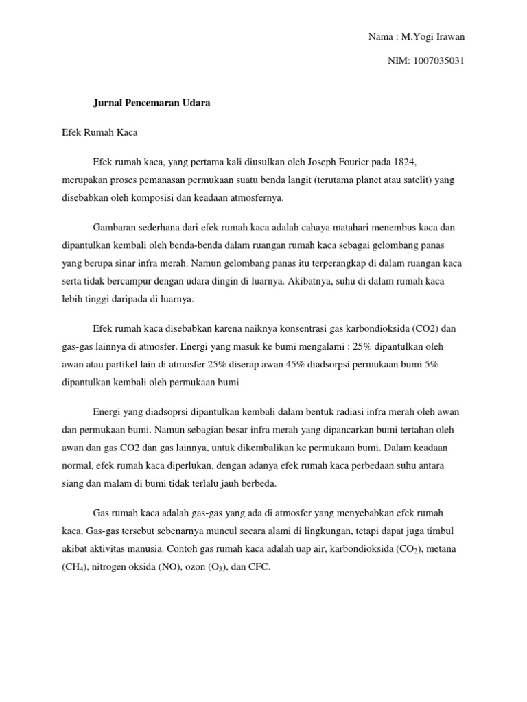 Jurnal Pencemaran Udara