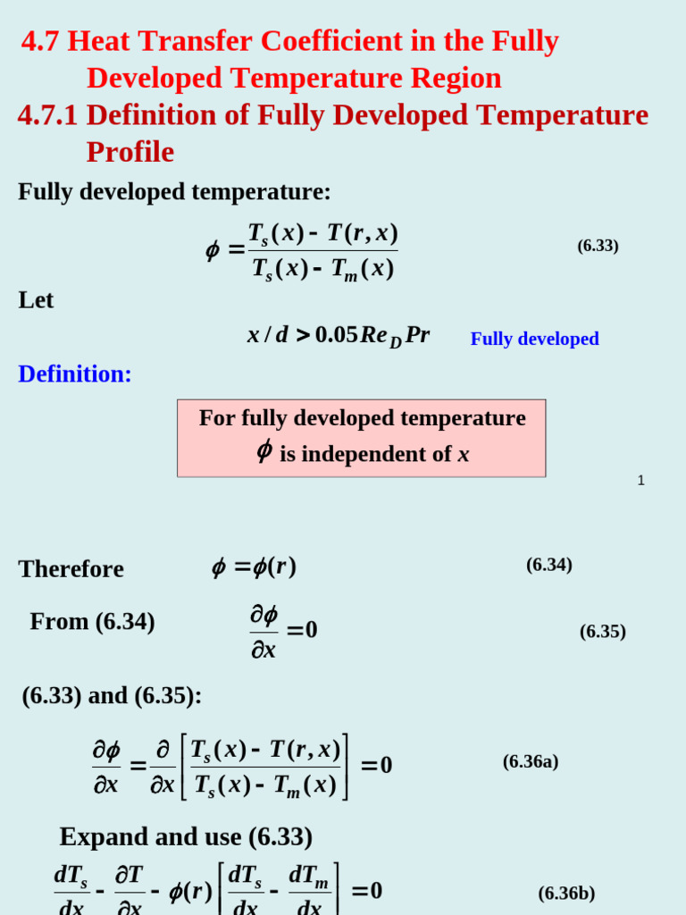 Fully Developed Temperature in Heat Transfer | PDF | Reynolds Number ...
