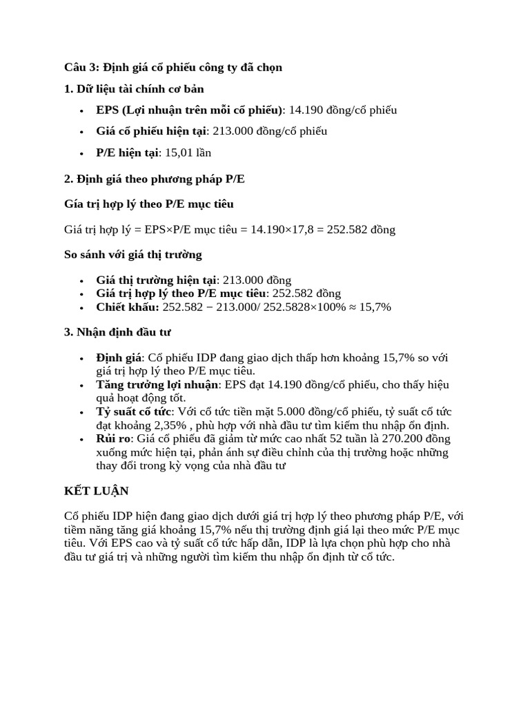 Câu 3 - Idp | PDF
