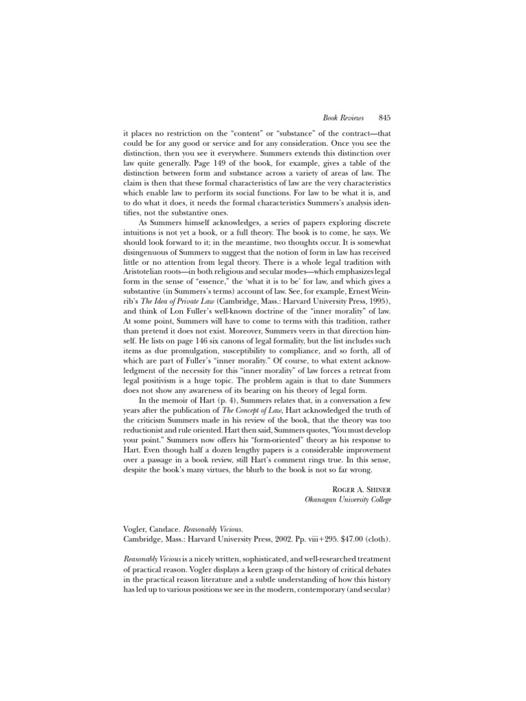 Driver, Julia - Review of Vogler's 'Reasonably Vicious' | PDF | Reason ...