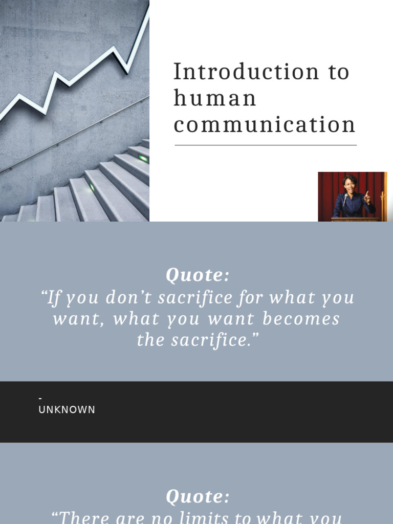 Unit One Slides | PDF | Communication | Nonverbal Communication