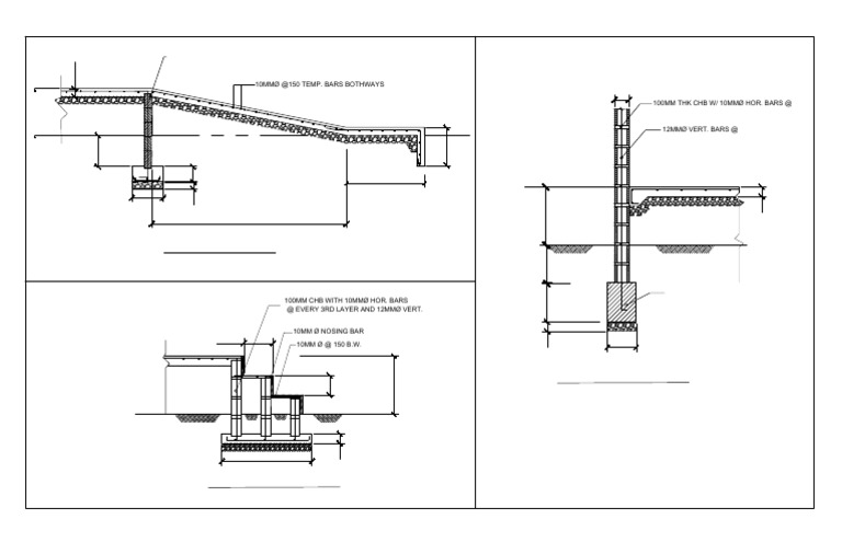 Detailed Ramp and Stair Construction Plans | PDF | Civil Engineering ...
