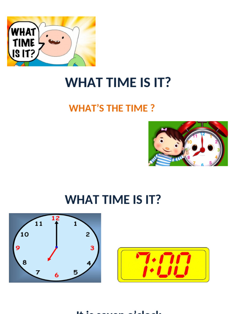 Learning to Tell Time: Examples | PDF