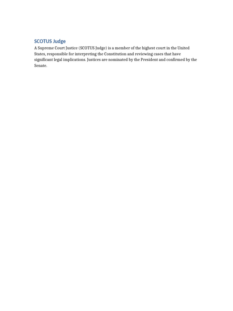 Scotus Judge | PDF
