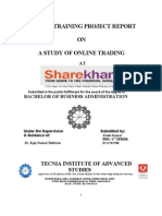 Summer Training Report at Sharekhan LTD