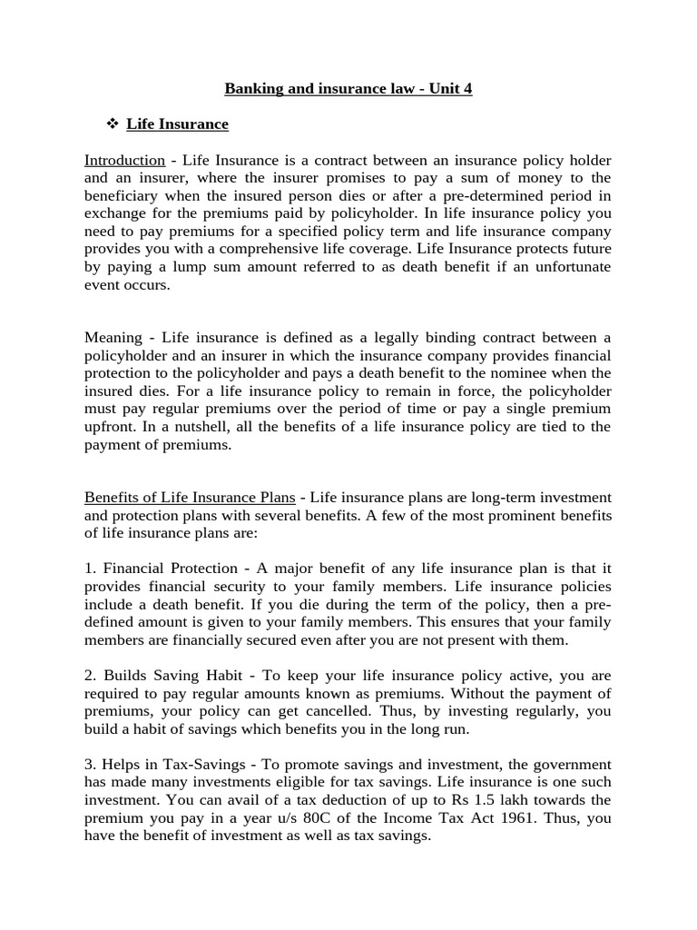 Overview of Life Insurance Policies | PDF | Life Insurance | Insurance
