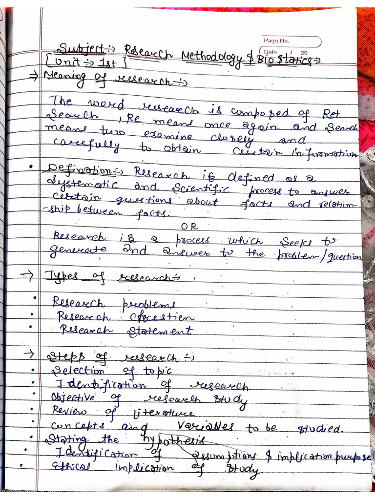 Reasearch Notes | PDF