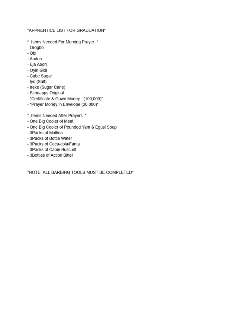 Apprentice List | PDF
