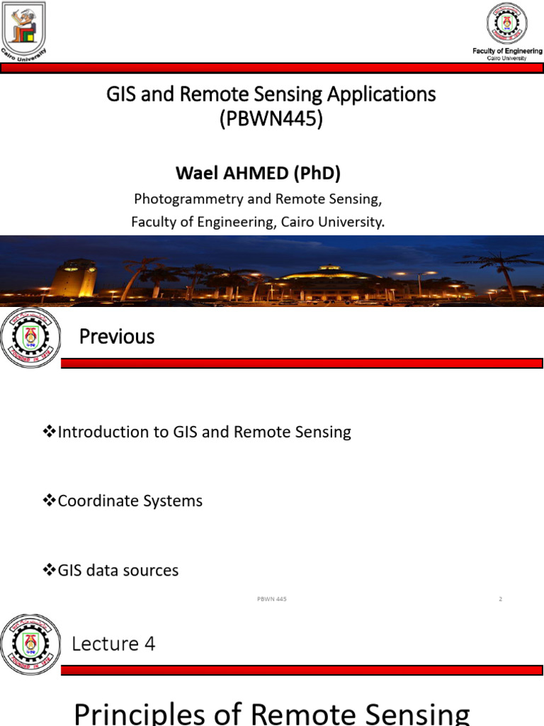 PBWN445 - F23 - L4 - Remote Sensing Concepts | PDF | Electromagnetic ...