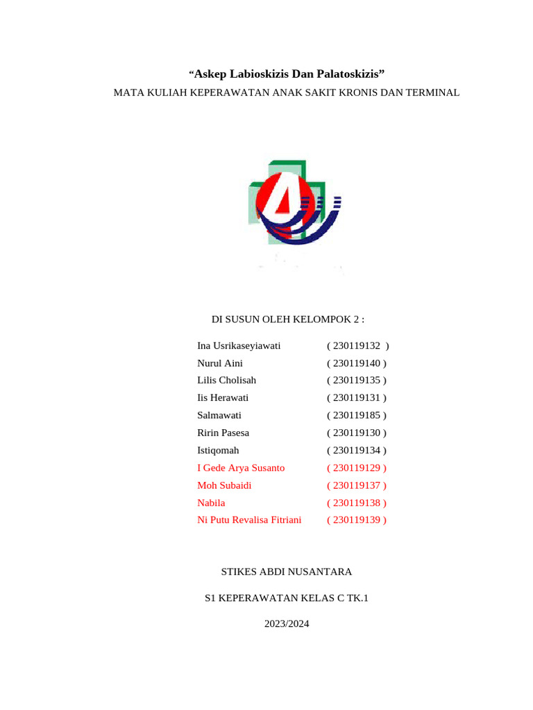 Asuhan Keperawatan Labiopalatoskizis | PDF