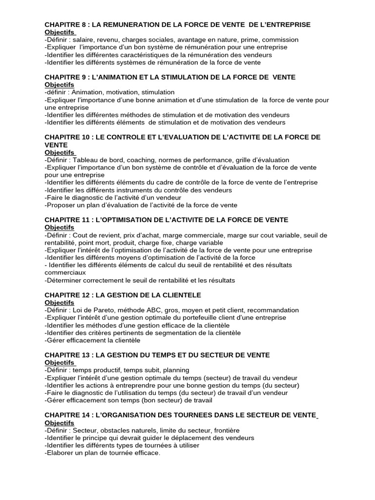 Rémunération et Gestion de la Force de Vente | PDF | Motivation | Motivant