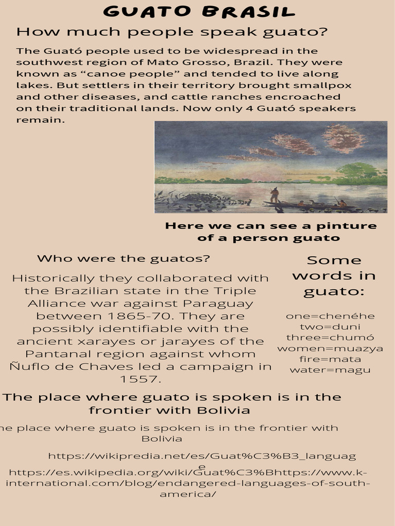 Guató People and Their Language | PDF