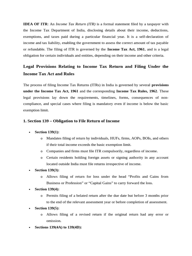 Income Tax Return Filing Guidelines | PDF | Taxes | Income Tax