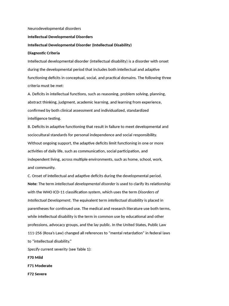 Understanding Intellectual Developmental Disorders | PDF | Mental ...