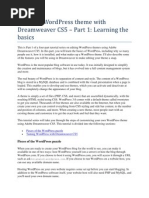 Editing A WordPress Theme With Dream Weaver CS5