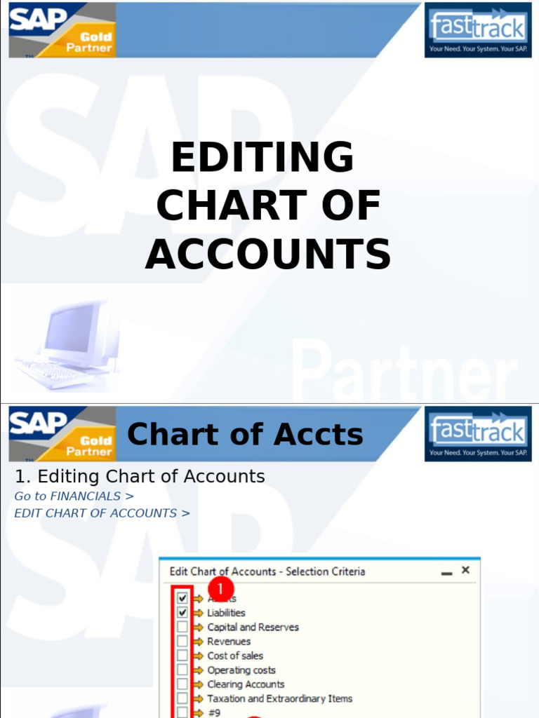 Editing Chart of Accounts Guide | PDF