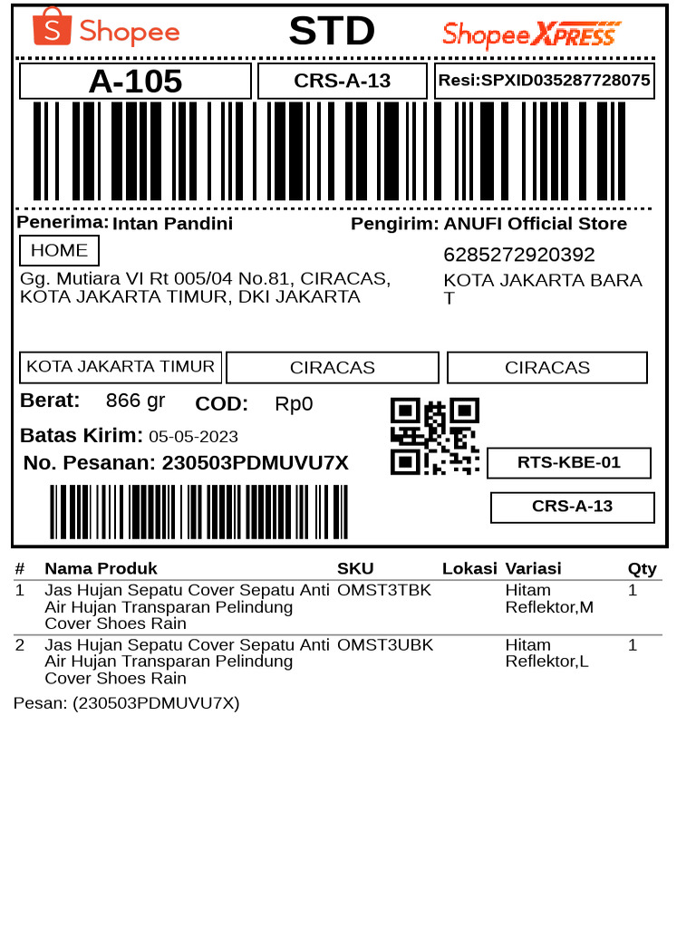 S Label Pengiriman.reguler 1 | PDF