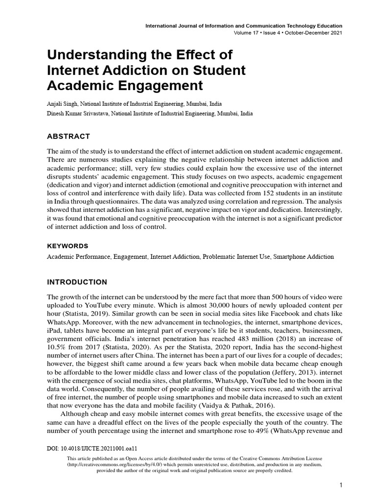 Addiction's Impact on Student Engagement PDF