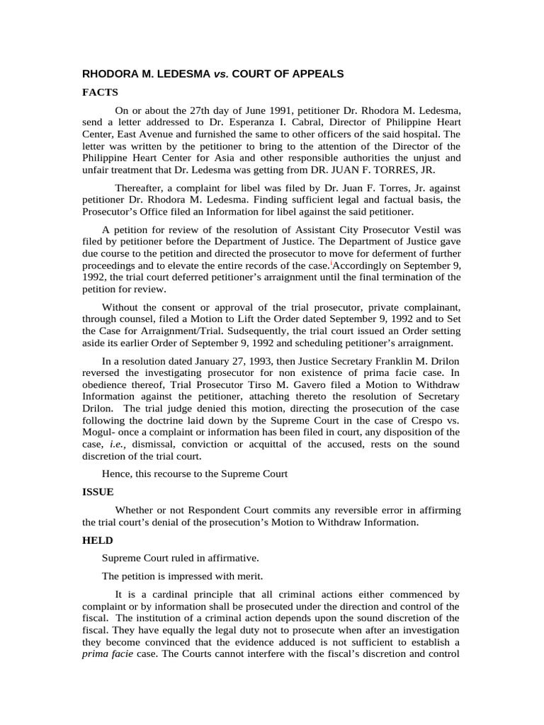 Case Digest | PDF | Deposition (Law) | Prosecutor