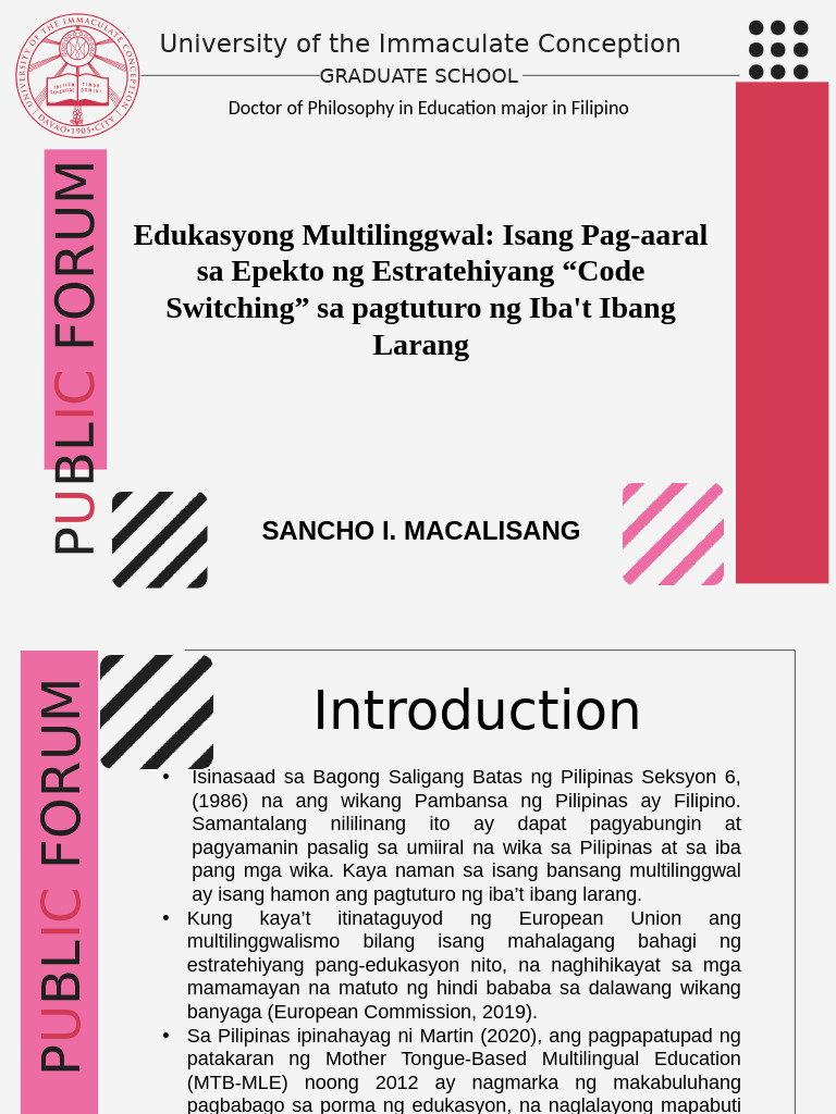 Sample Presentation | PDF