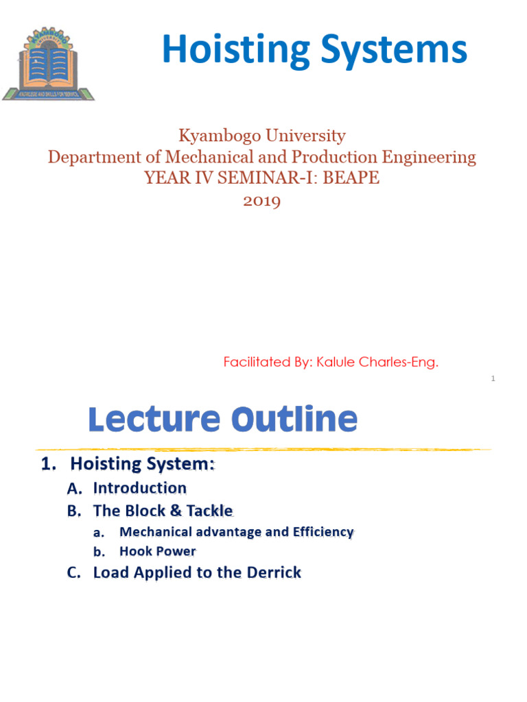 Derrick Hoisting System Overview | PDF | Mechanical Engineering ...