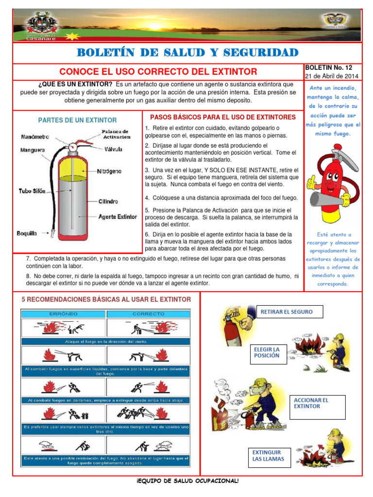 Uso Seguro del Extintor de Incendios | PDF | Incendios