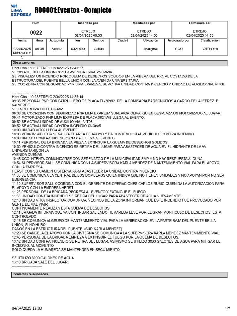 OC 022 02-04-2025 KM 2+400 Otro | PDF