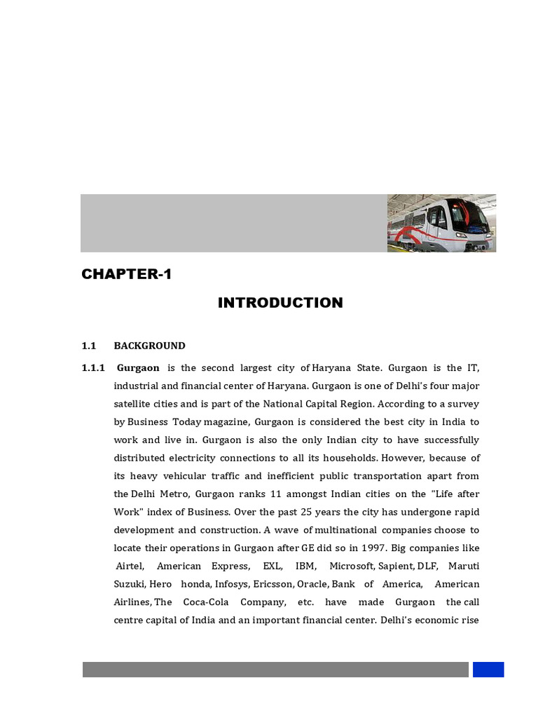 Chapter 01 Introduction 01.05.2015 | PDF | Delhi | Road