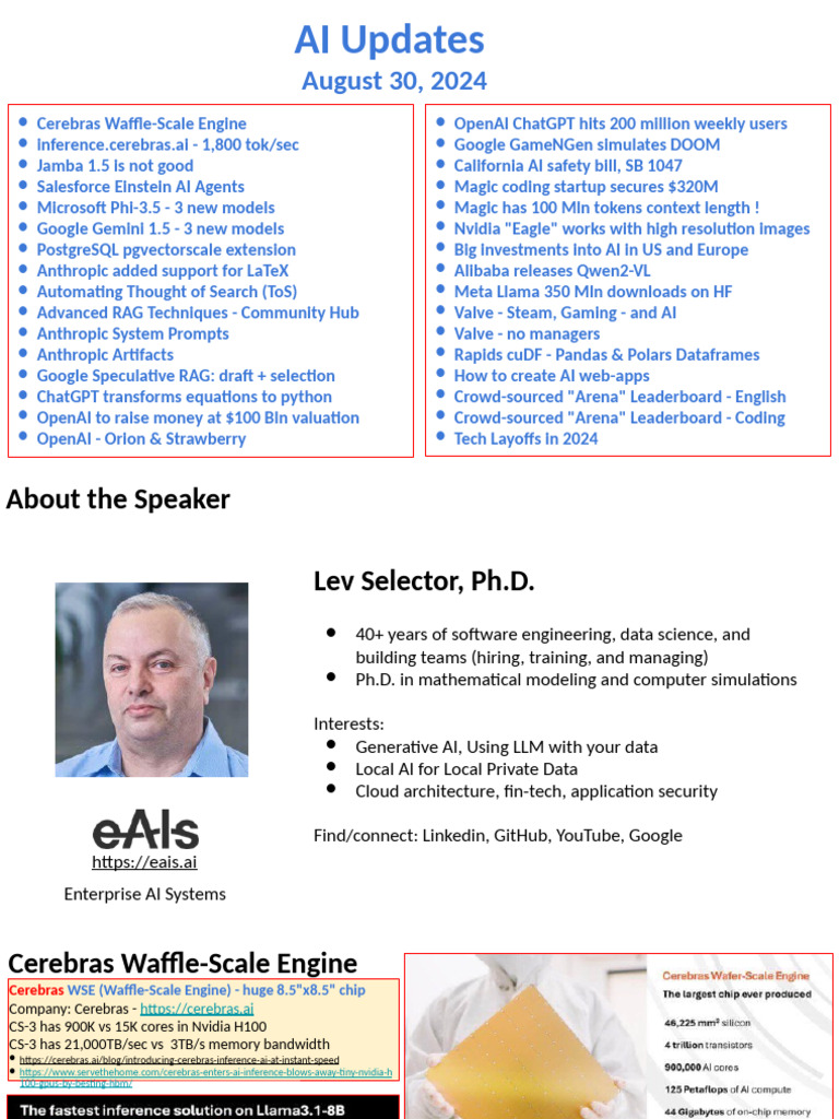 2024 08 30 AI Updates | PDF | Artificial Intelligence | Intelligence ...