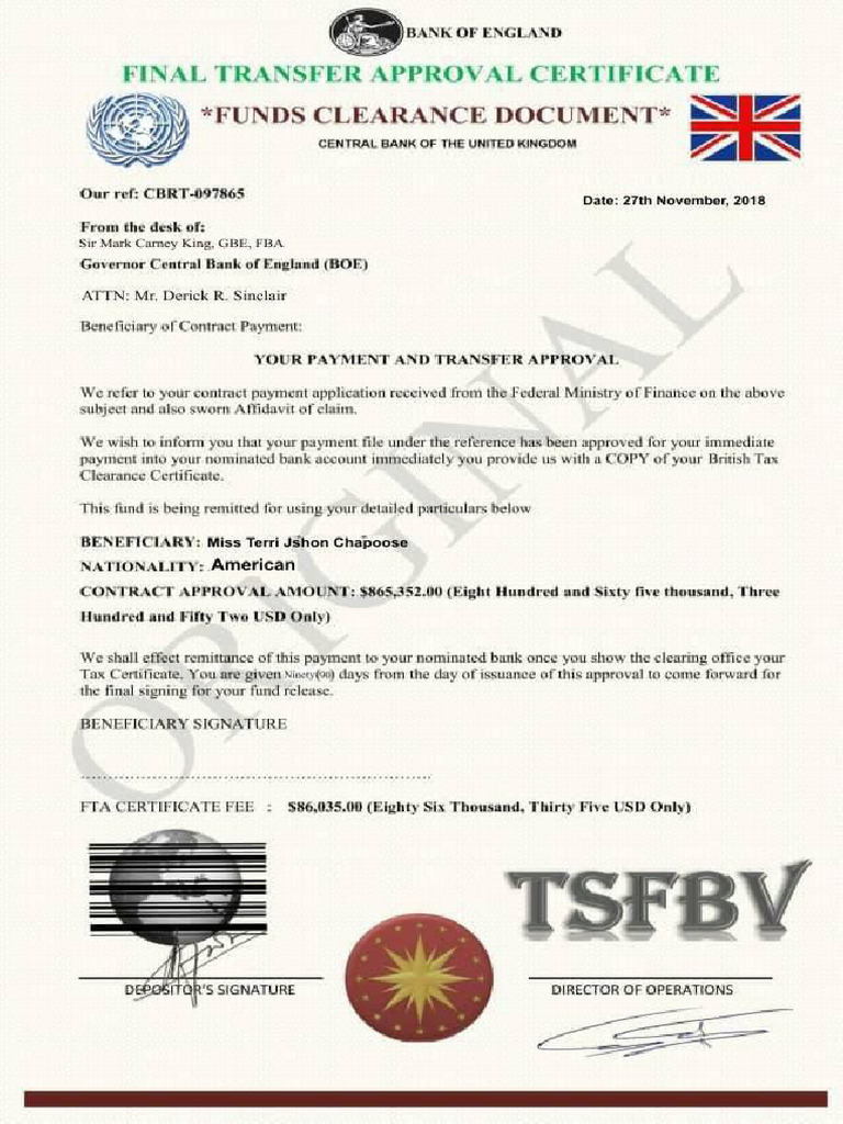 Fund Clearance Document | PDF