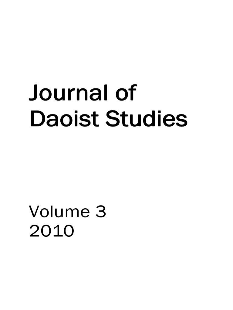 Daoist Studies Journal Volume 3 Overview | PDF | Planets In Astrology