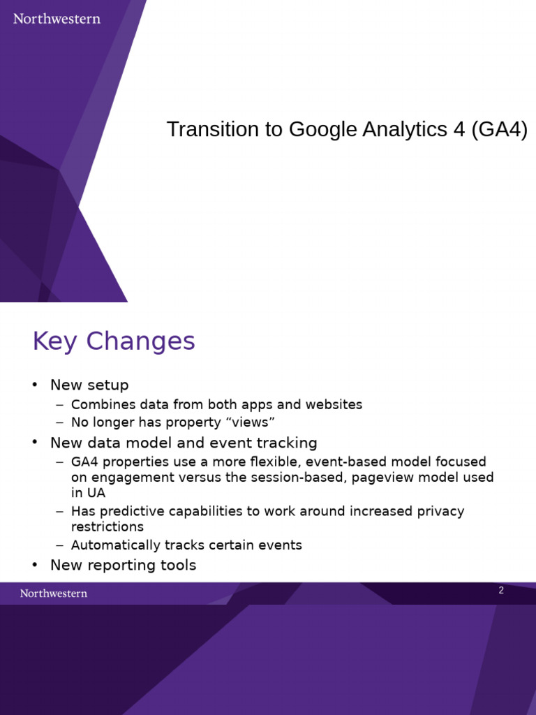 Transitioning to Google Analytics 4 | PDF | Analytics | World Wide Web