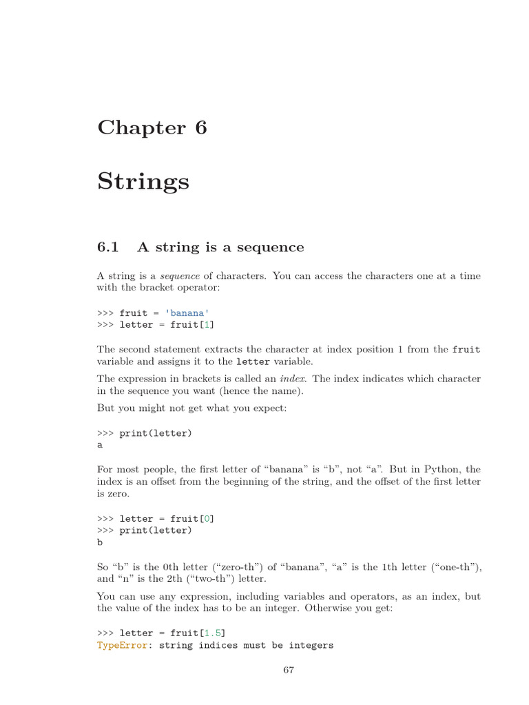 Understanding Python Strings and Indexing | PDF | String (Computer ...