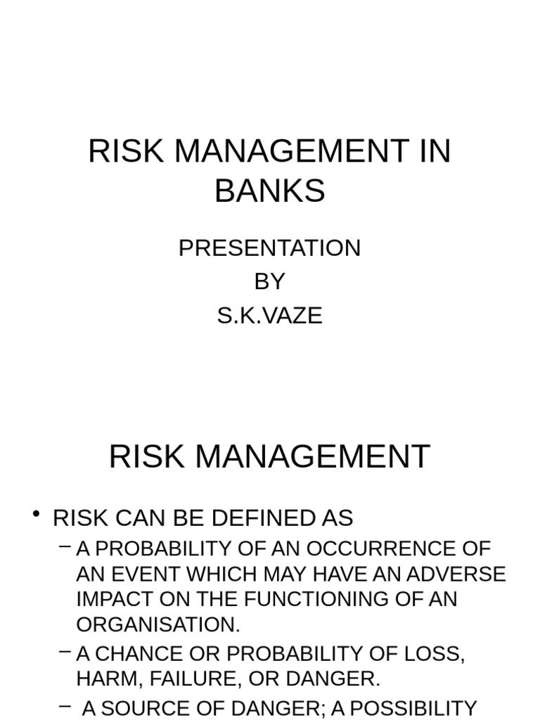 Effective Risk Management in Banks | PDF | Risk | Risk Management