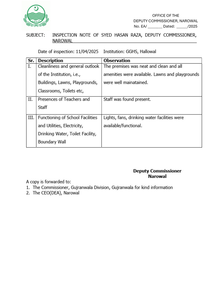 Inspection 2 | PDF