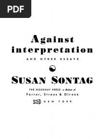 Sontag - Notes on Camp