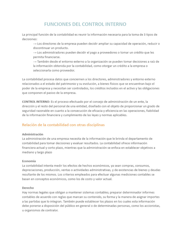 Funciones y Ética del Control Interno | PDF | Contabilidad | Business