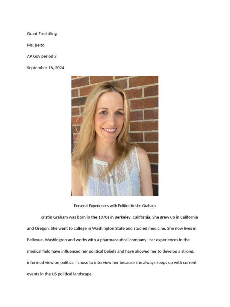 Kristin Graham on Roe v. Wade Impact | PDF | Roe V. Wade | Human Rights