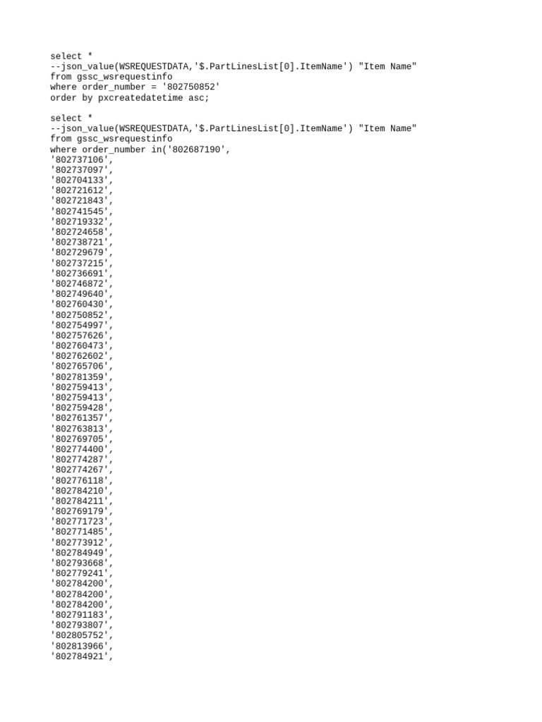 SQL Queries for Order Data Analysis | PDF