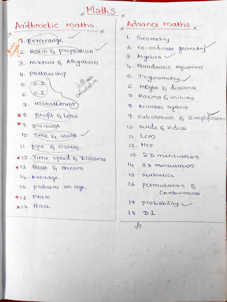 Maths Notes - 1 | PDF