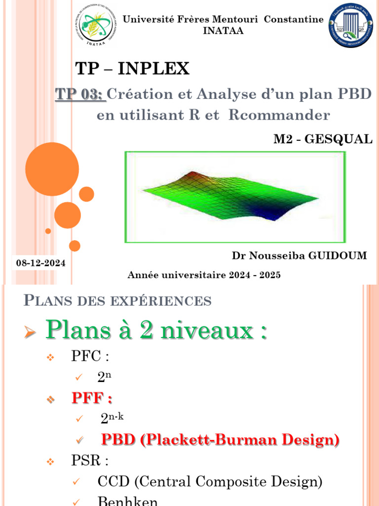 Création d'un Plan PBD avec R PDF — free download
