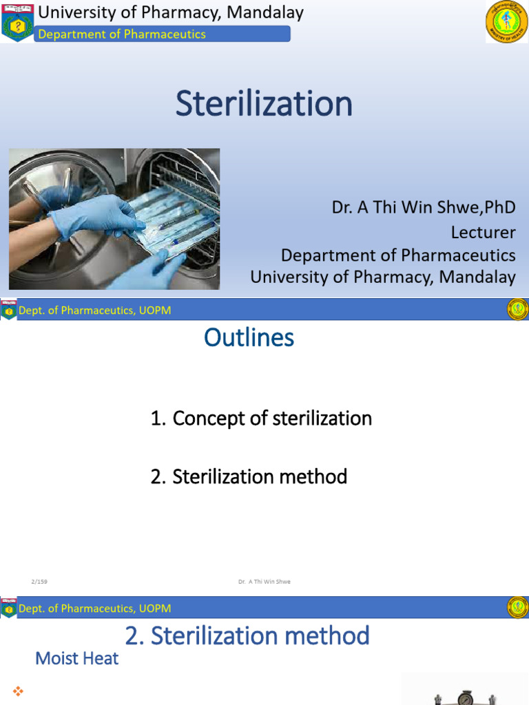 Sterilization Methods in Pharmaceutics | PDF | Steam | Sterilization ...