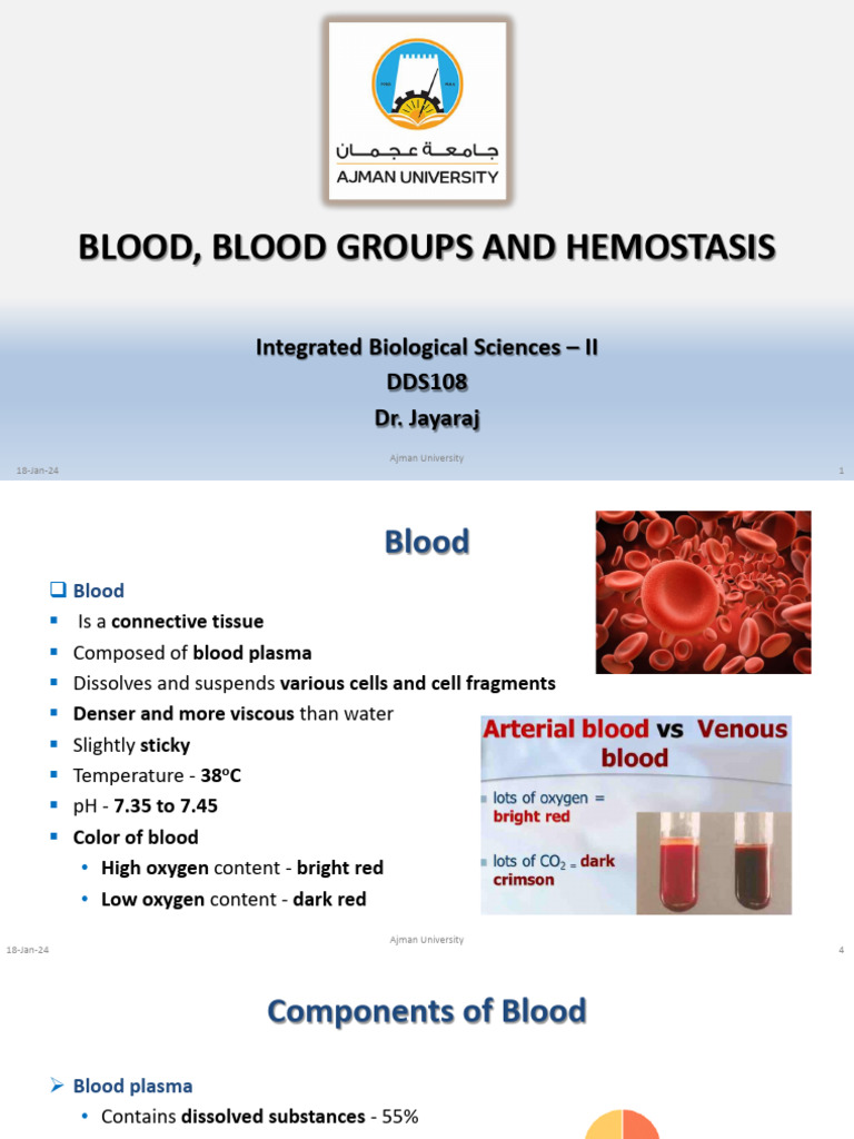 Blood Groups and Hemostasis Overview | PDF | Coagulation | Platelet