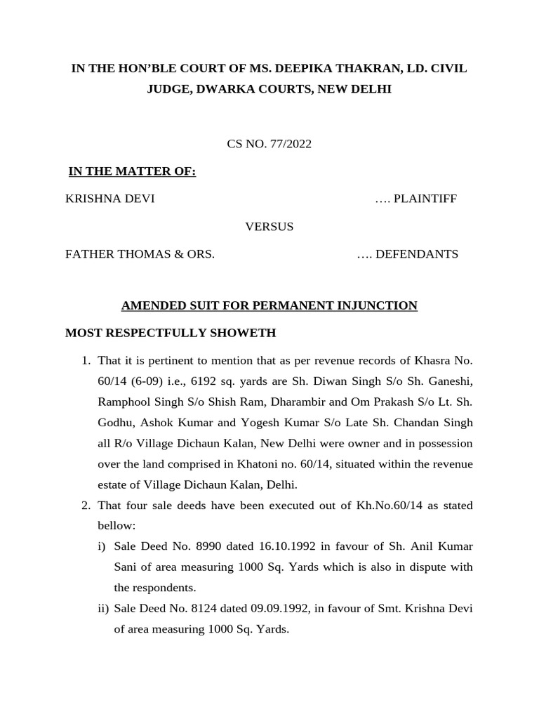 Permanent Injunction Suit Overview | PDF | Lawsuit | Common Law