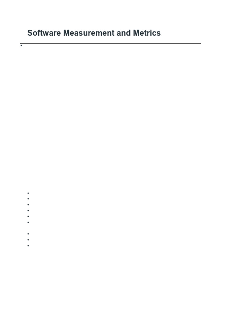 Software Measurement and Quality Metrics | PDF | Risk | Quality Assurance