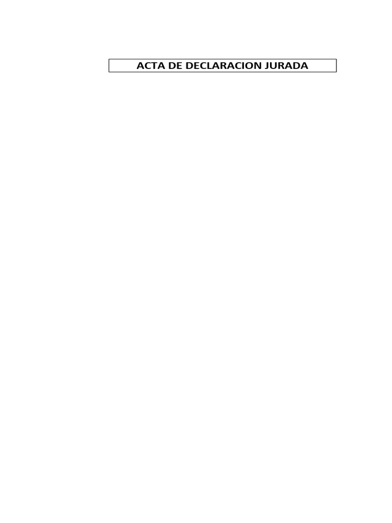 Acta de Declaración Jurada en Guatemala | PDF | Guatemala | Gobierno