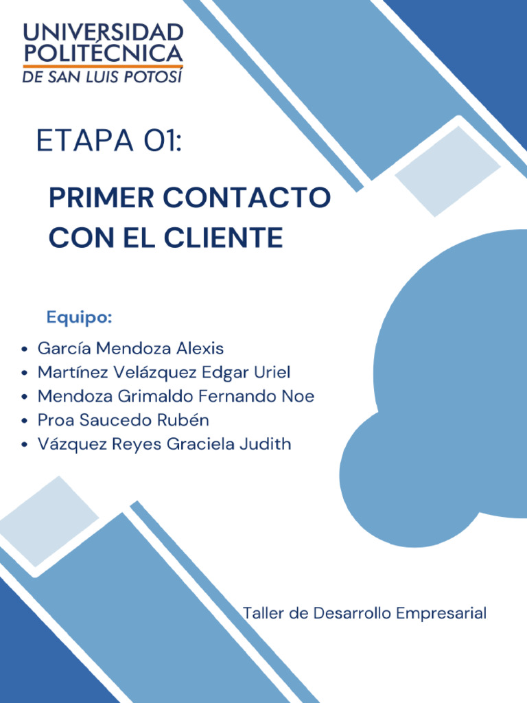 Primer Contacto con el Cliente | PDF | Software | Calidad (comercial)