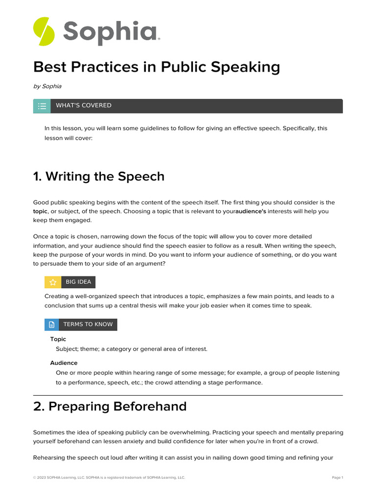 Audience-Centered Public Speaking Tips | PDF | Public Speaking | Speech